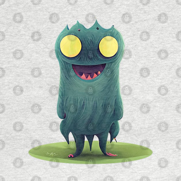 Cute Green Eyed Happy Monster by CuteMonsters